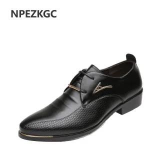 NPEZKGC New oxford shoes for men Fashion Men Leather Shoes Spring Autumn Men Casual Flat Patent Leather men shoes size 46