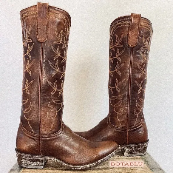 OLD GRINGO Tall Knee High Brown Leather Cowgirl Cowboy Western Riding Boots