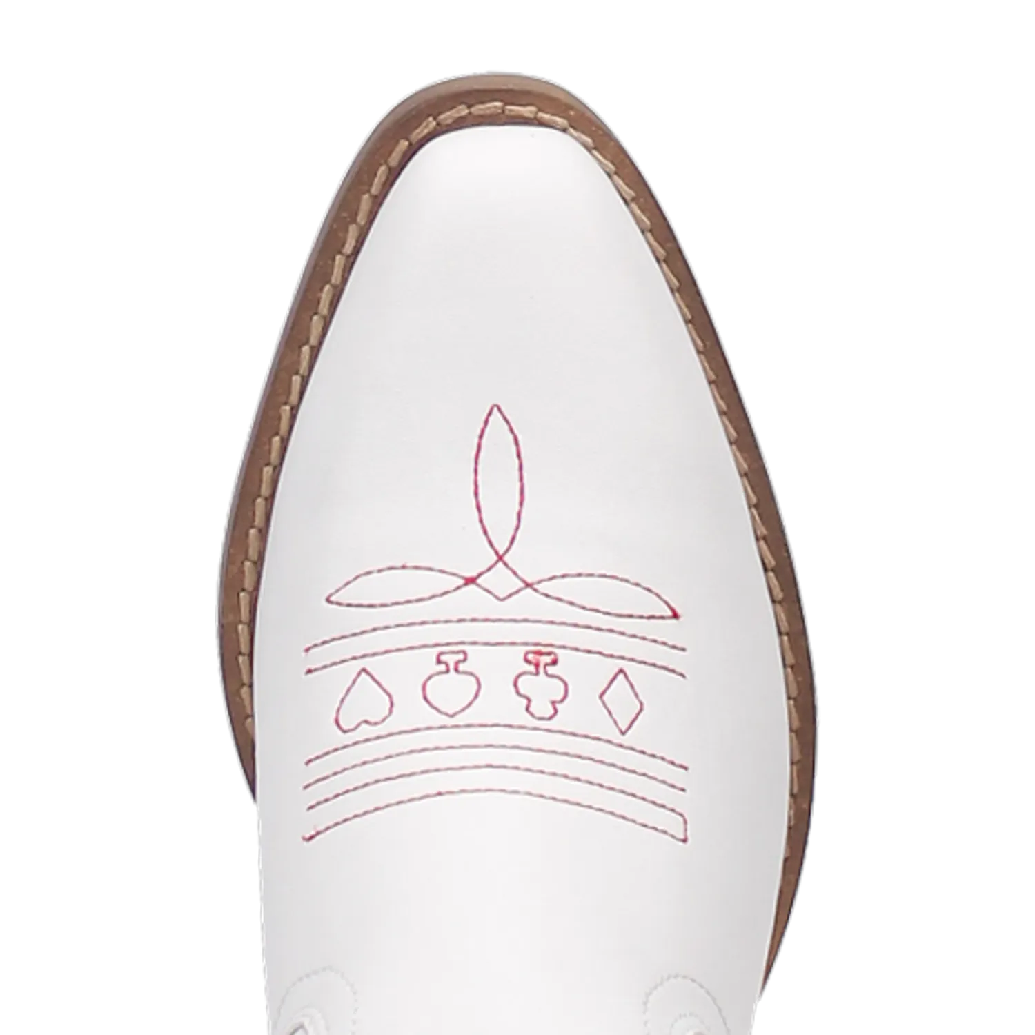 Online Exclusive | Dingo | Queen A Hearts Leather Boot in White**PREORDER