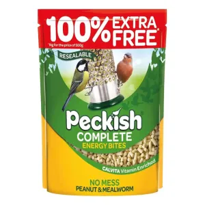 Peckish Complete Energy Bites | Peanut &amp; Mealworm | Limited Time Offer 500g   100% Extra Free!