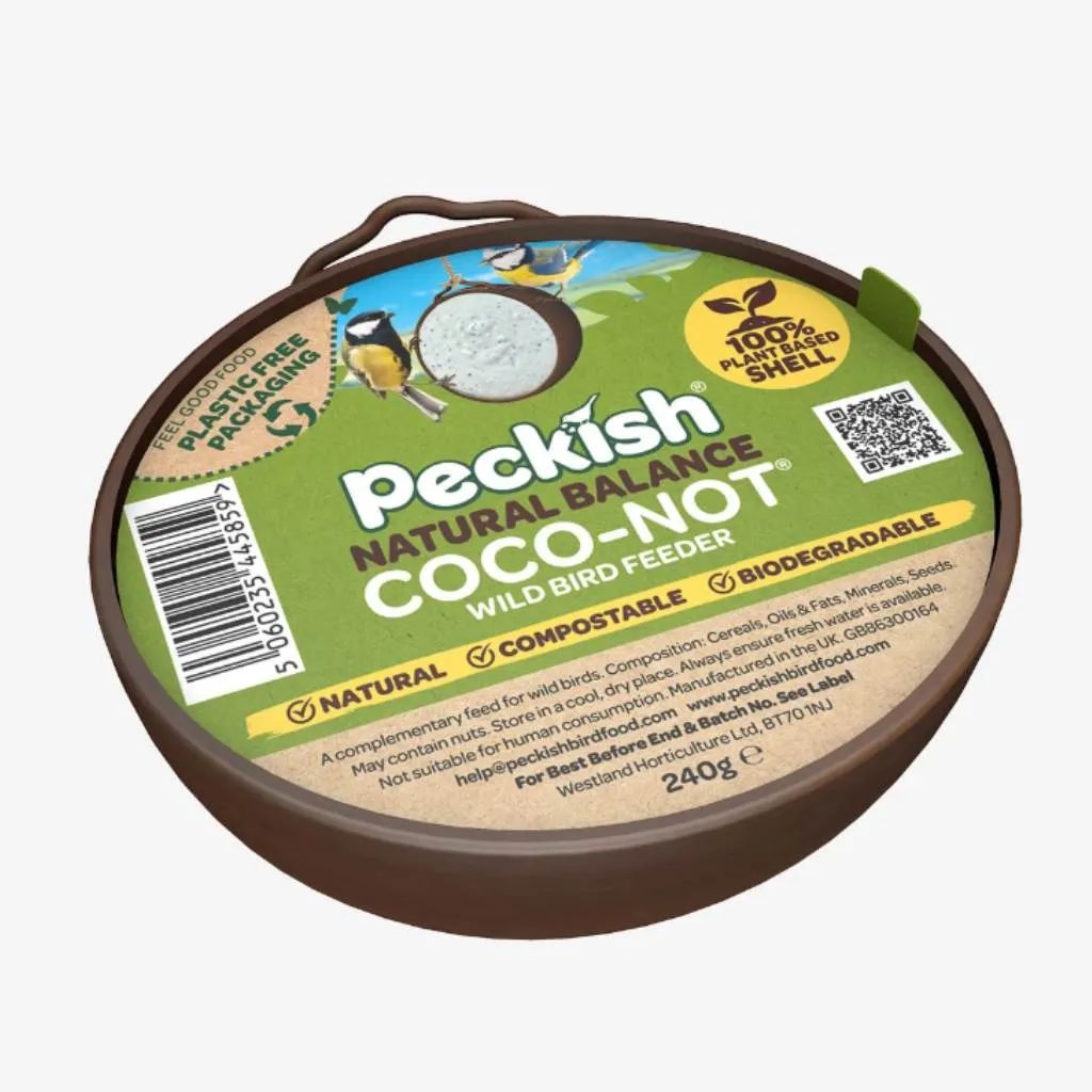 Peckish Natural Balance Coco-Not Wild Bird Feeder