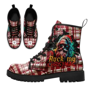 Personalized Christmas Boots, Custom Xmas Fashion Boots, Jolly and Bright Christmas Gift