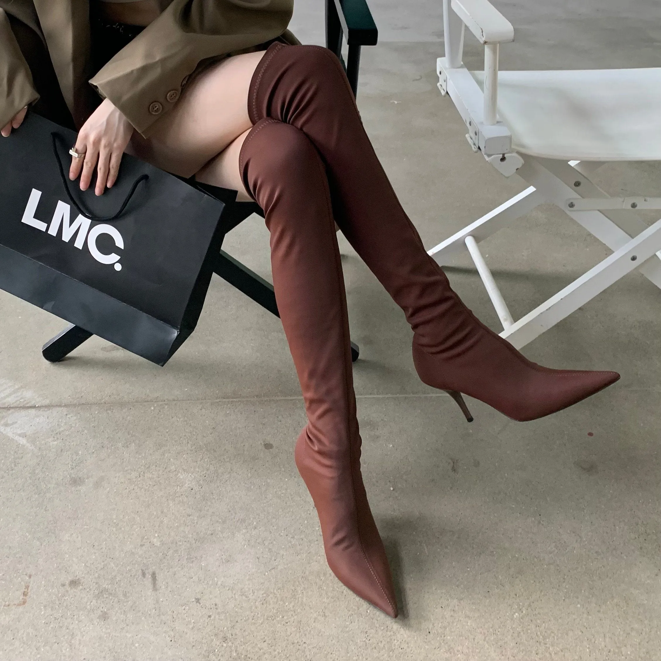 Pointed Toe Stiletto Heel Over-the-knee Boots