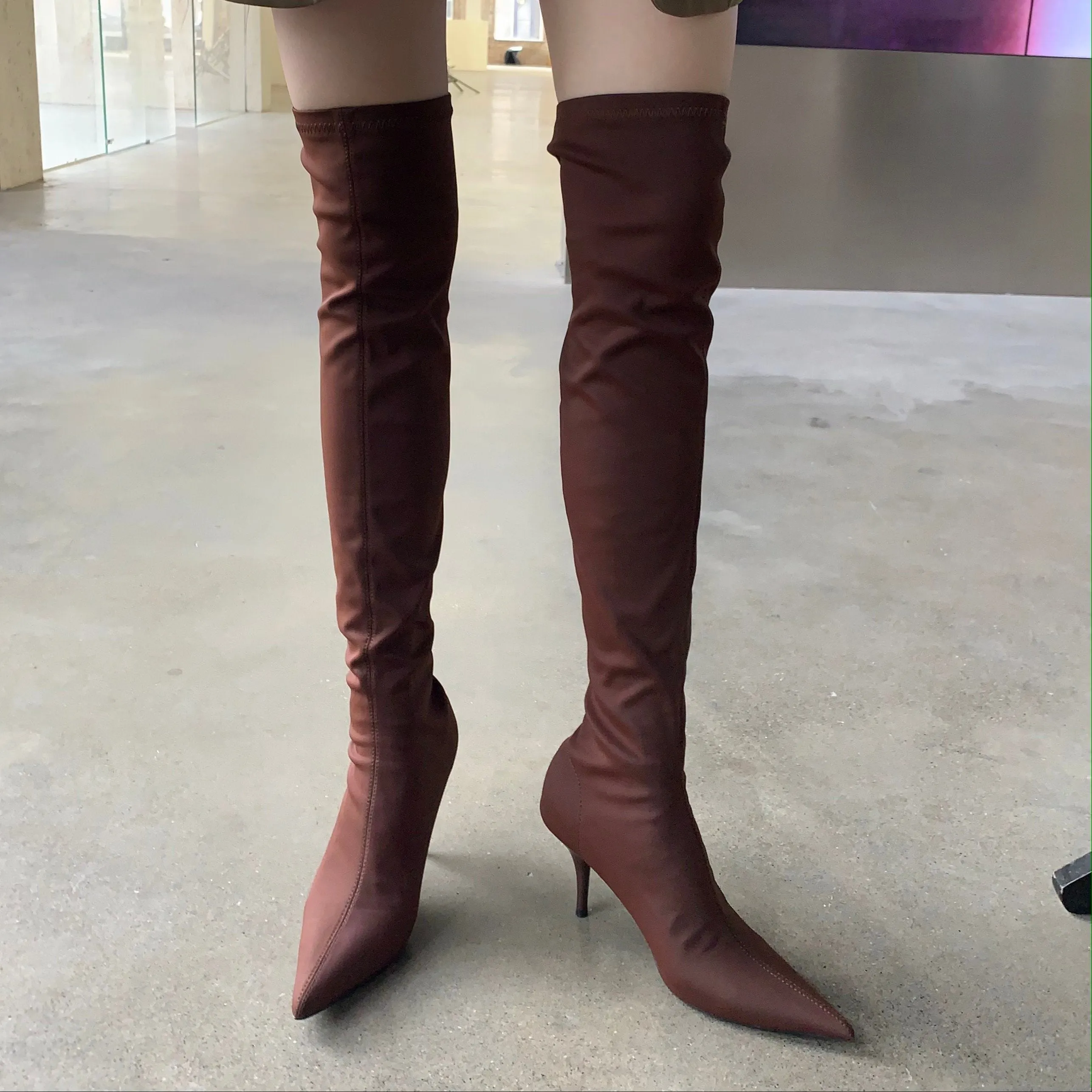 Pointed Toe Stiletto Heel Over-the-knee Boots