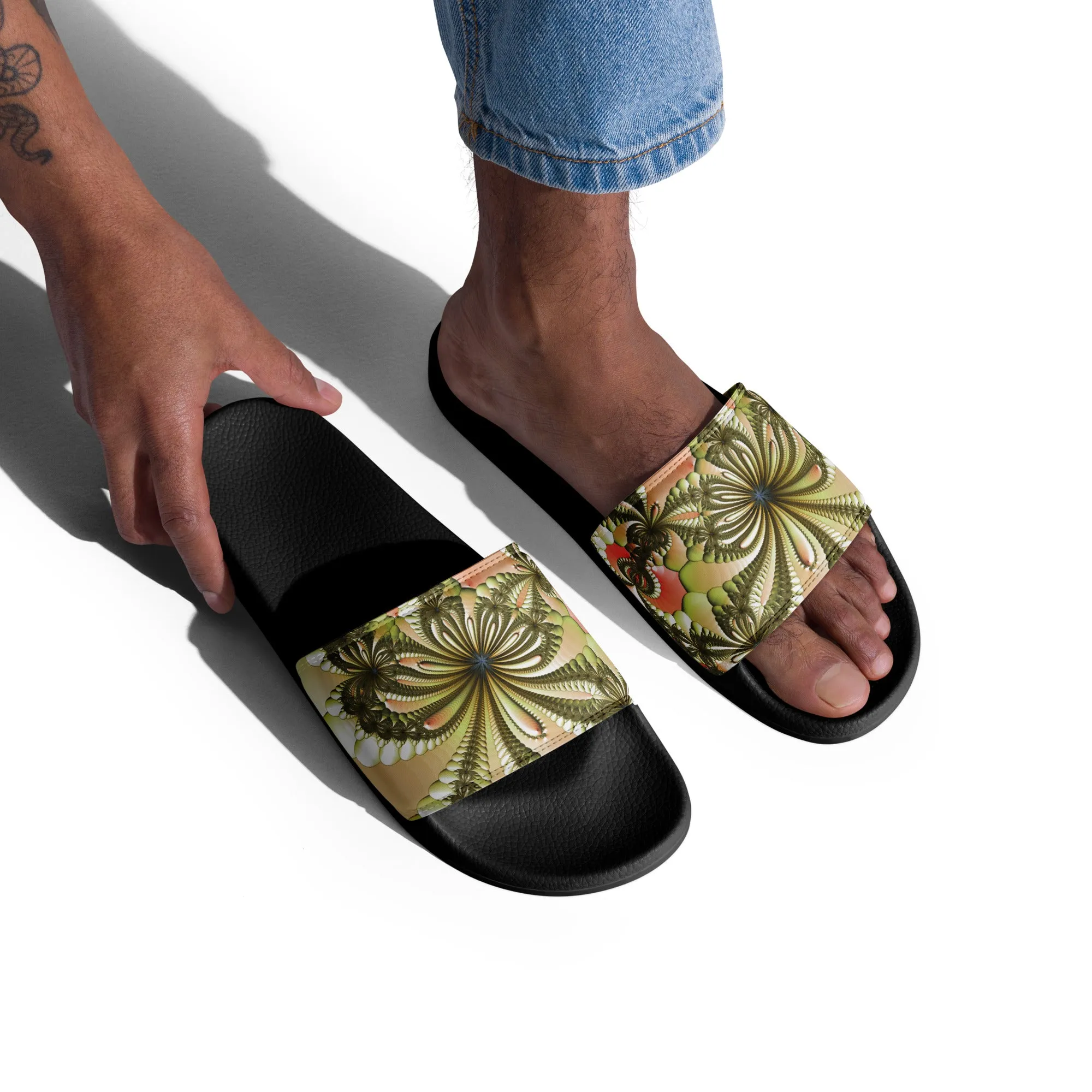 "Wild Lily" Collection - Men’s Slides