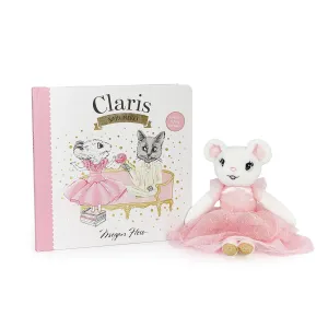 RETIRED - Claris The Mouse: Claris Says Merci & Pink Mini Plush Doll Book Bundle