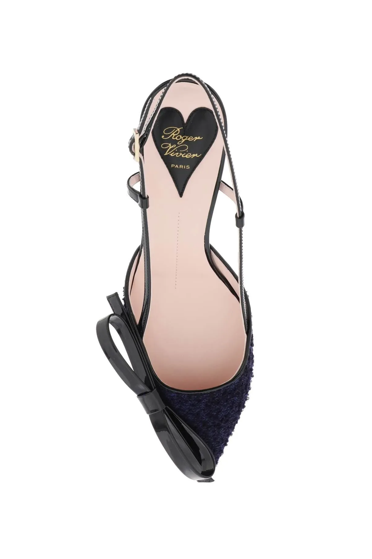 Roger vivier virgule bow slingback pumps