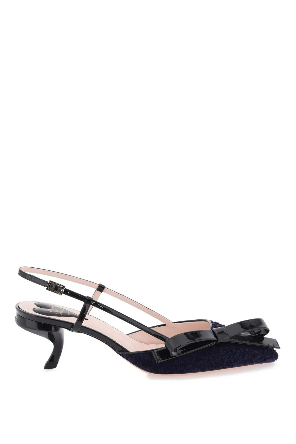 Roger vivier virgule bow slingback pumps