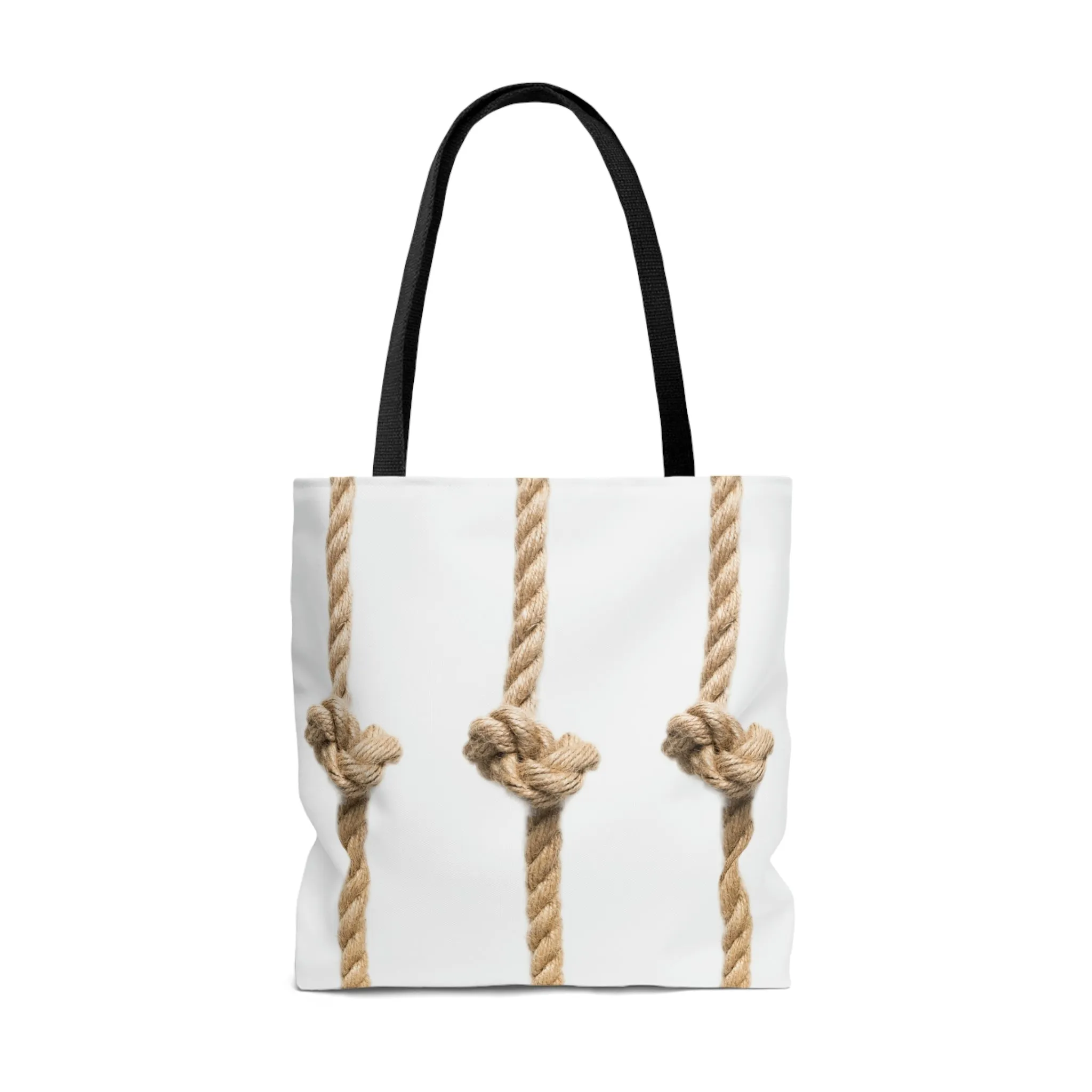 Rope Decor  Boat / Beach Bag - White AOP Tote Bag