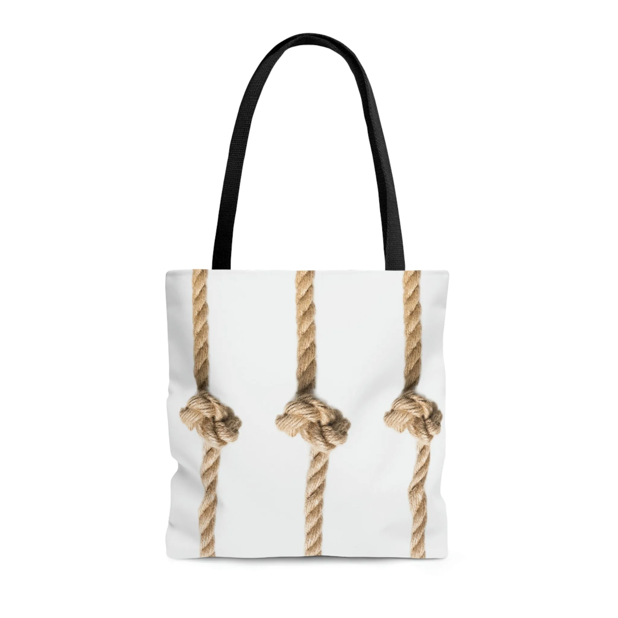 Rope Decor  Boat / Beach Bag - White AOP Tote Bag