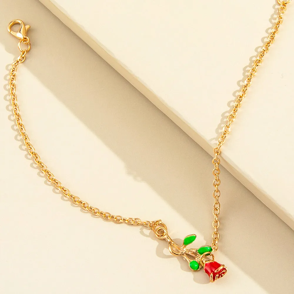 Rose Flower Anklet, Personalized Footwear Accessories