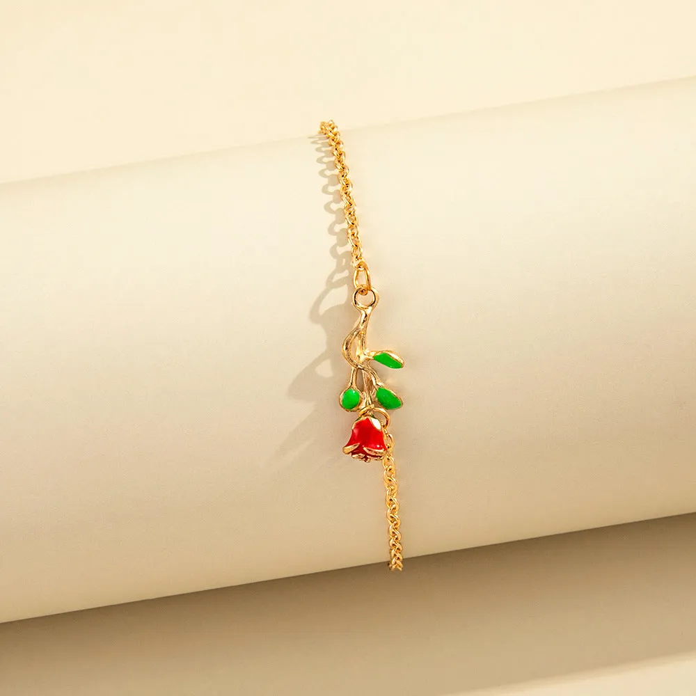 Rose Flower Anklet, Personalized Footwear Accessories