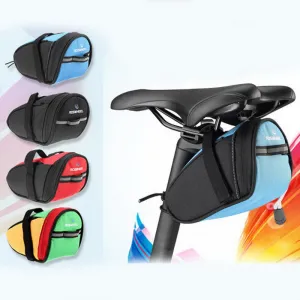 ROSWHELL 2017 NEW Bicycle Bag Bicycle Bike Waterproof Storage Saddle Bag Cycling MTB Seat Tail Rear Pouch 4Colors 7*7.5*15CM