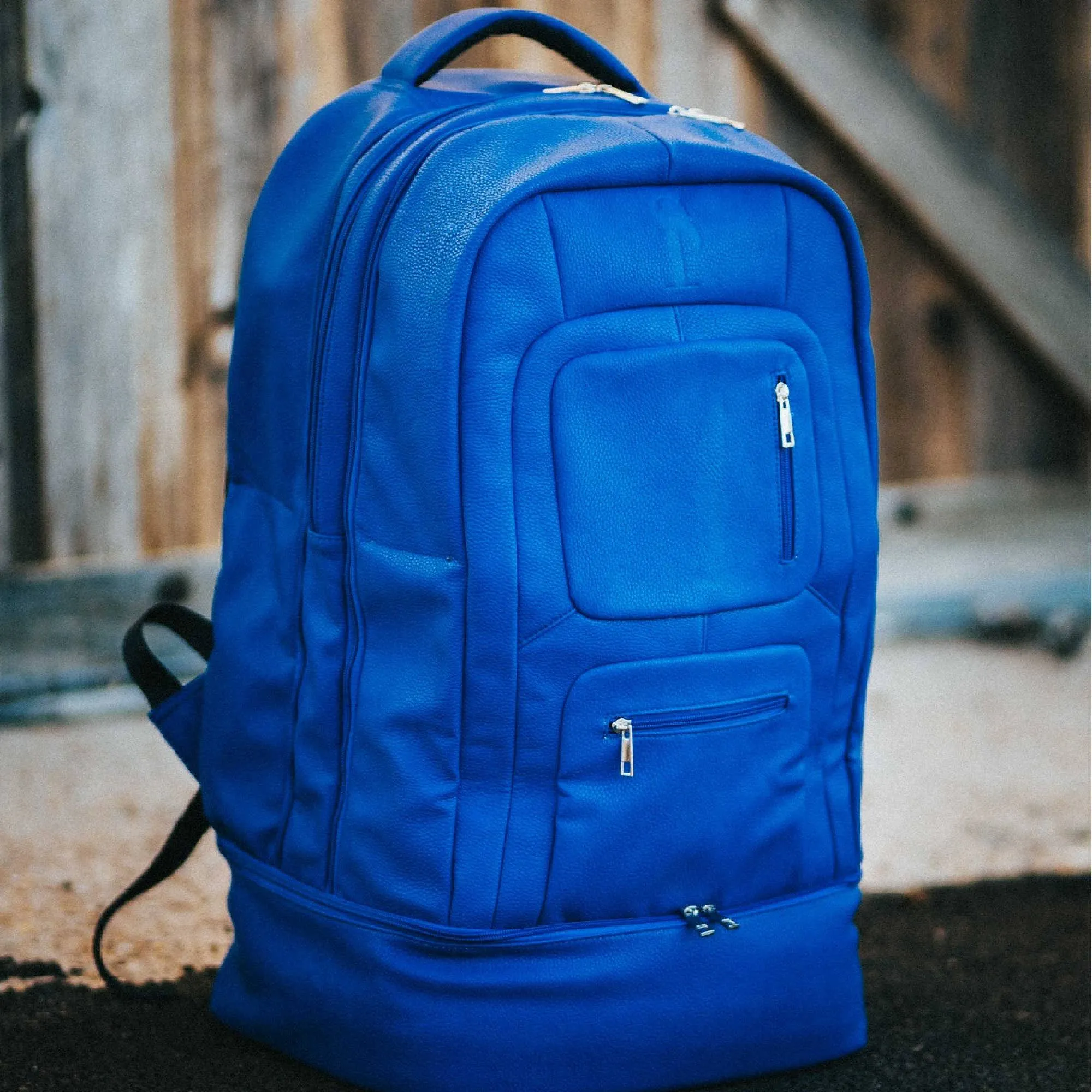 Royal Blue Leather Luxury Carryon XL Bag *Holds Size 17