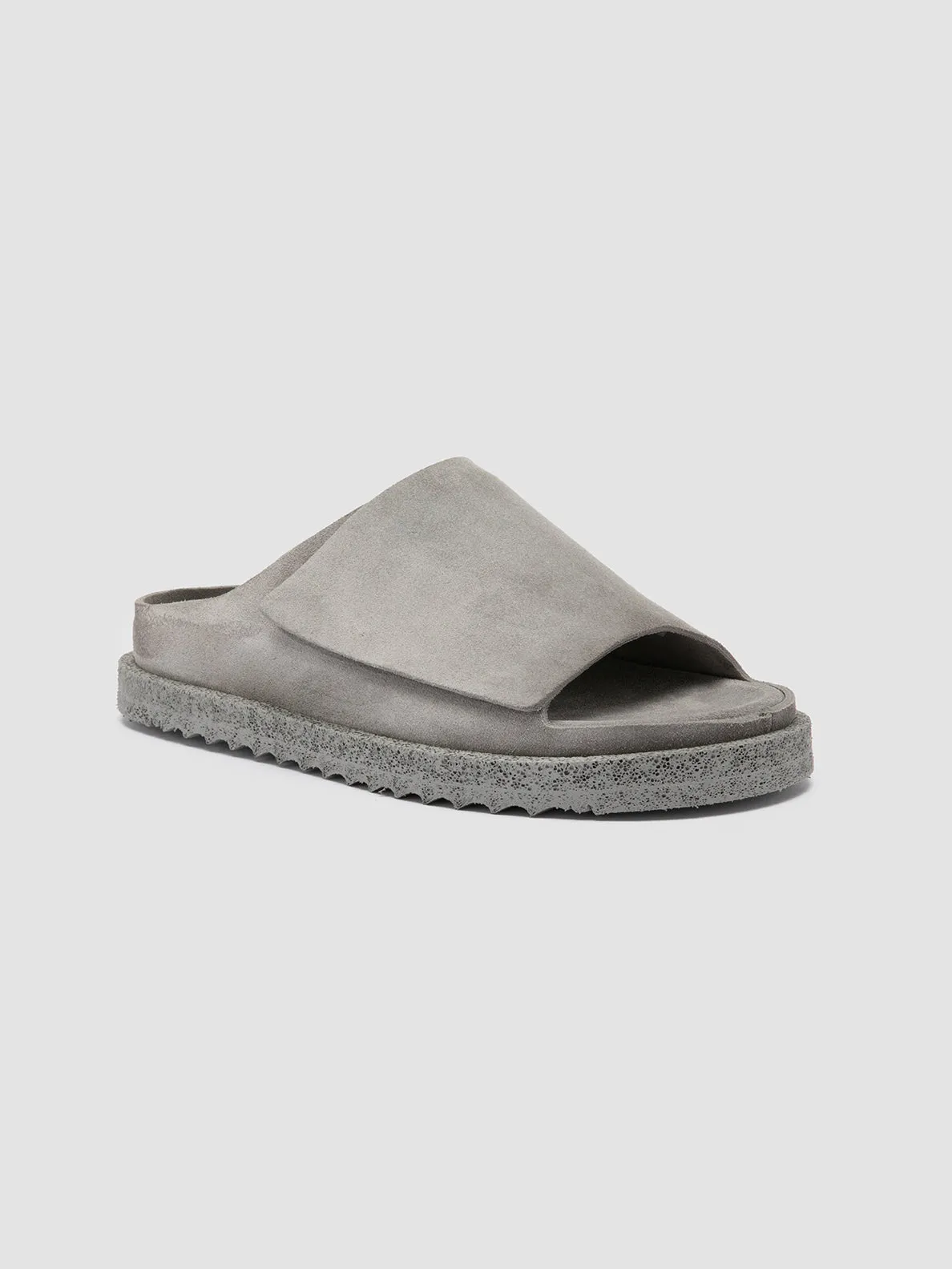 SANDS 106 - Gray Suede Slide Sandals