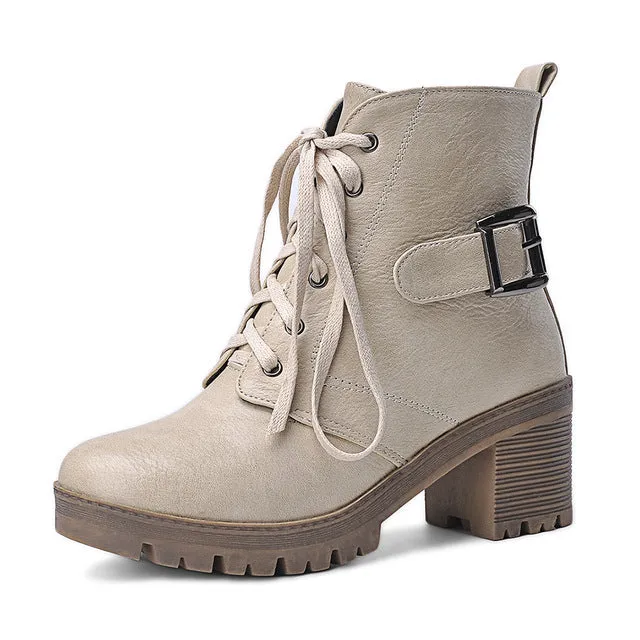 shoelaces winter boots woman ankle martin boots