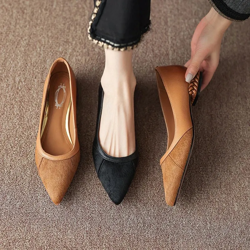 Simple & Gentle Pointed Toe Women's Flat Shoes