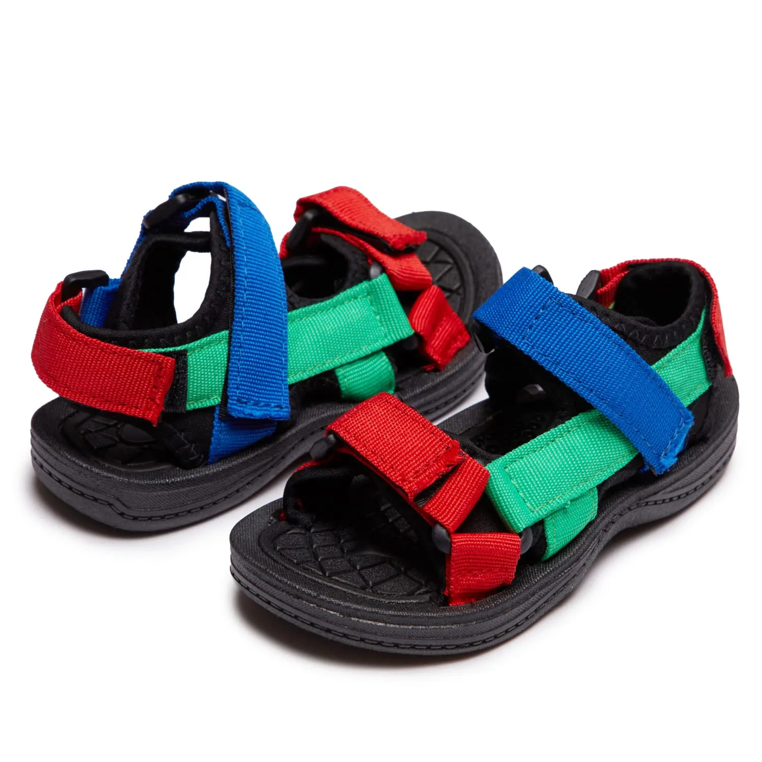 Skysole All Terrain Double Strap Sandals for Boys - Rubber Sole Amphibian Shoes for Beach, Pool, Hiking, Walking & Sports