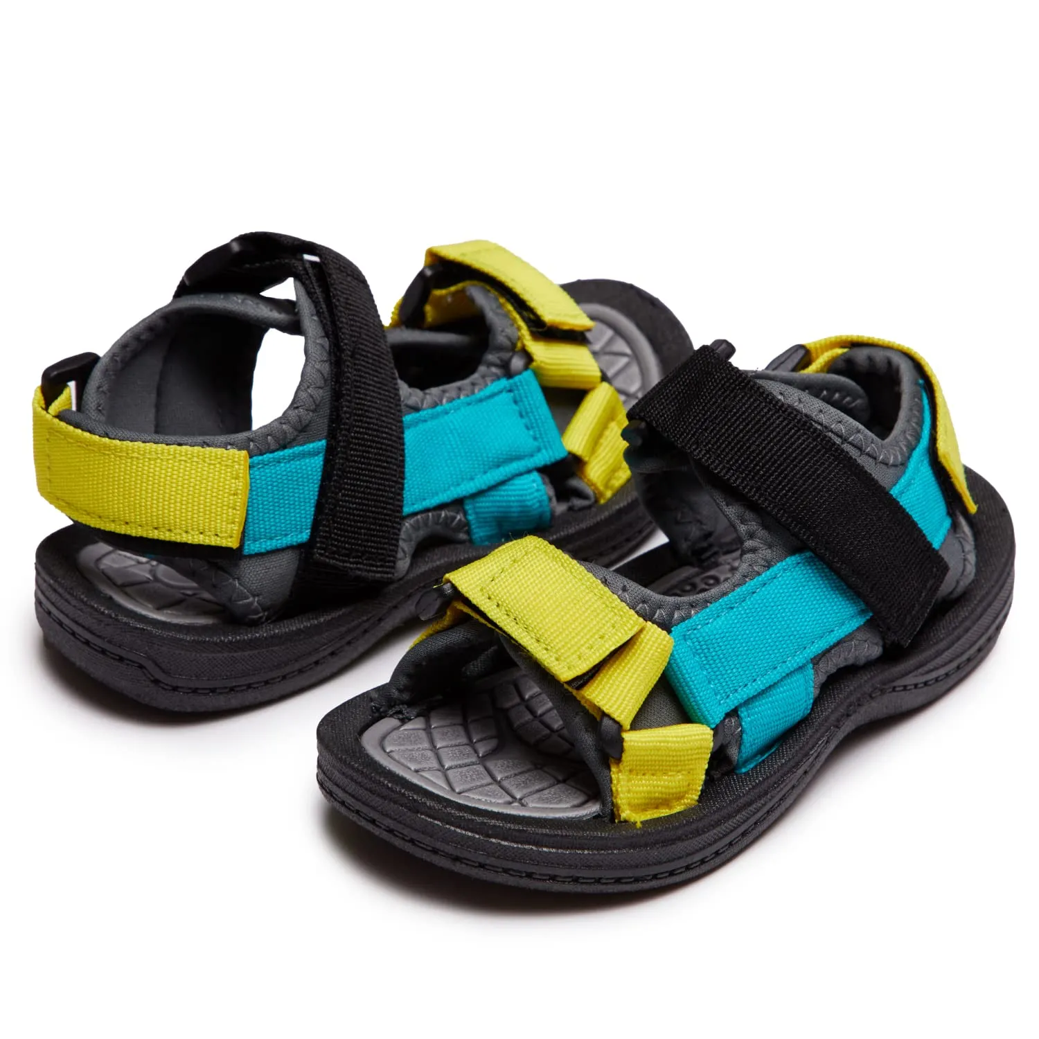 Skysole All Terrain Double Strap Sandals for Boys - Rubber Sole Amphibian Shoes for Beach, Pool, Hiking, Walking & Sports