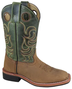 Smoky Mountain Boots Youth Unisex Jesse Green Leather Crackle