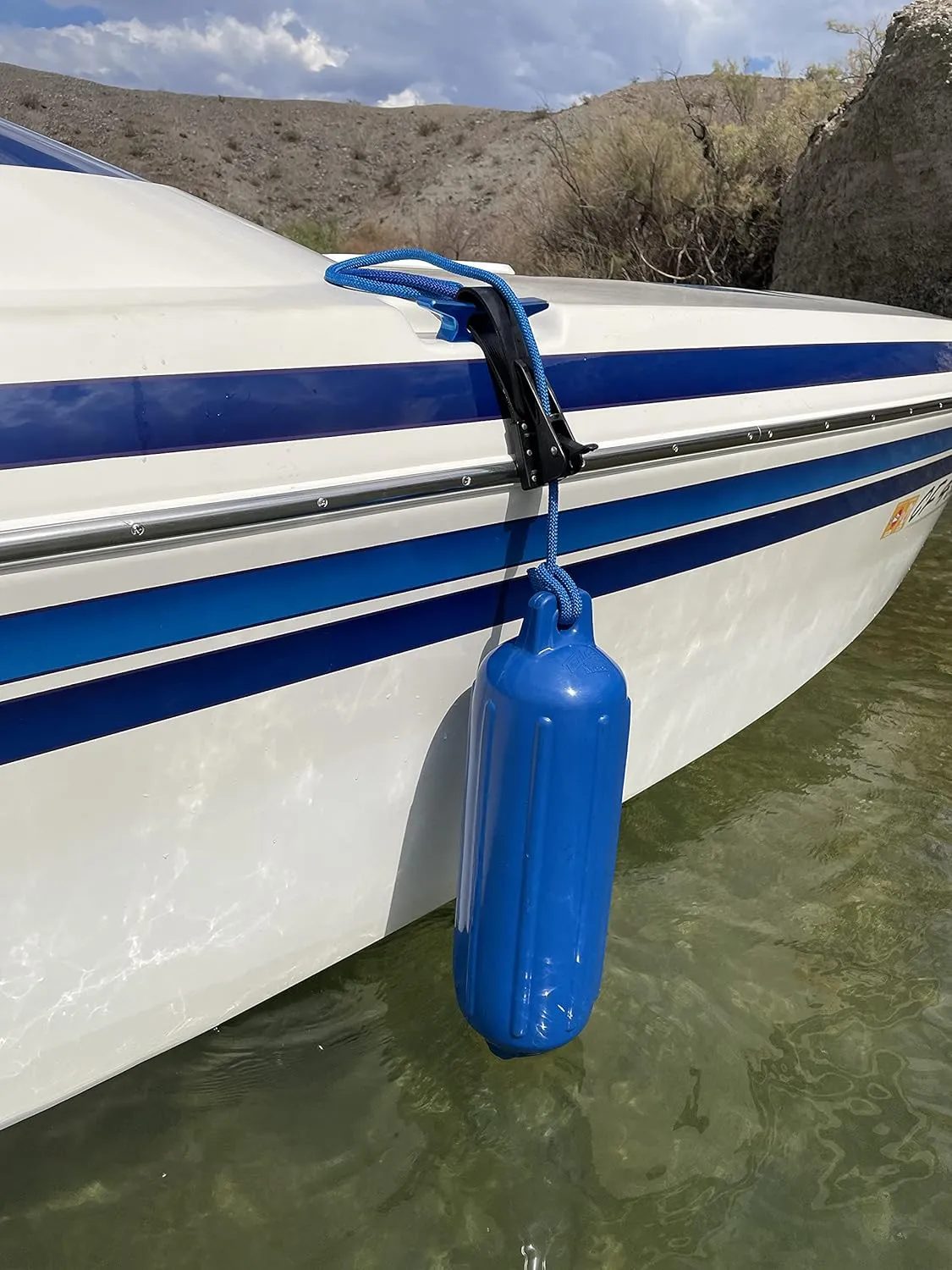 Soft Flex Fender Hanger for Boats and Yachts, Easy to Use, Quickly Adjusts Fender Height on Your Boat