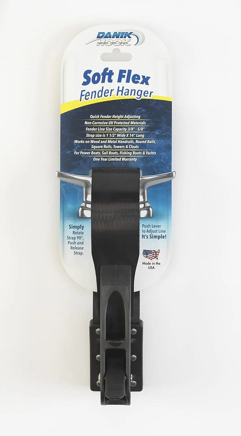 Soft Flex Fender Hanger for Boats and Yachts, Easy to Use, Quickly Adjusts Fender Height on Your Boat