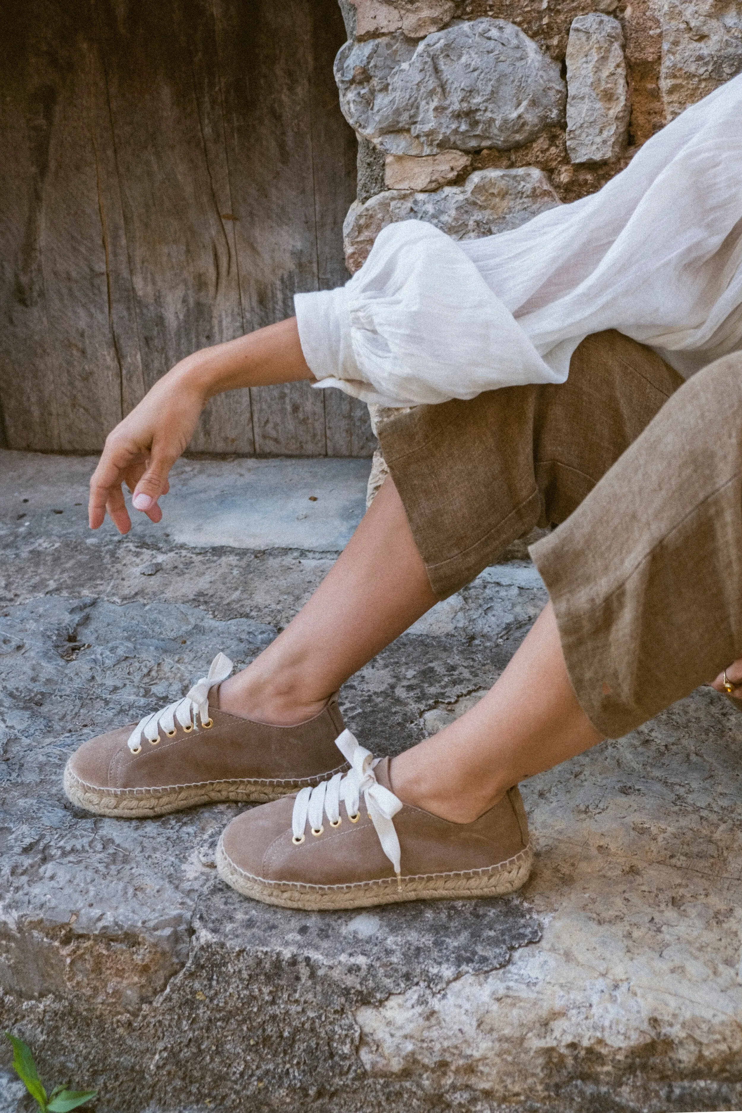 Taupe Sneaker Espadrilles