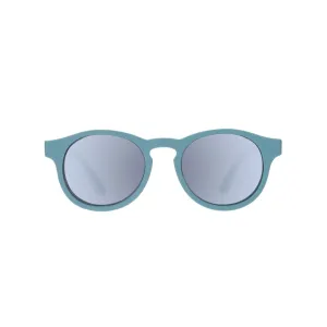 The Seafarer: Blue Keyhole w/ Polarized Silver Mirror Lens Sunglasses