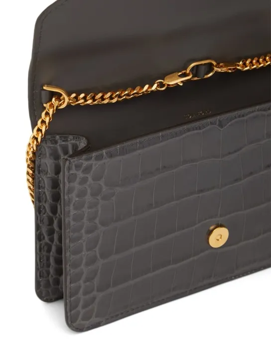 Tom Ford   Small Whitney shiny croc embossed bag 