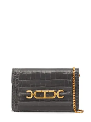 Tom Ford   Small Whitney shiny croc embossed bag 