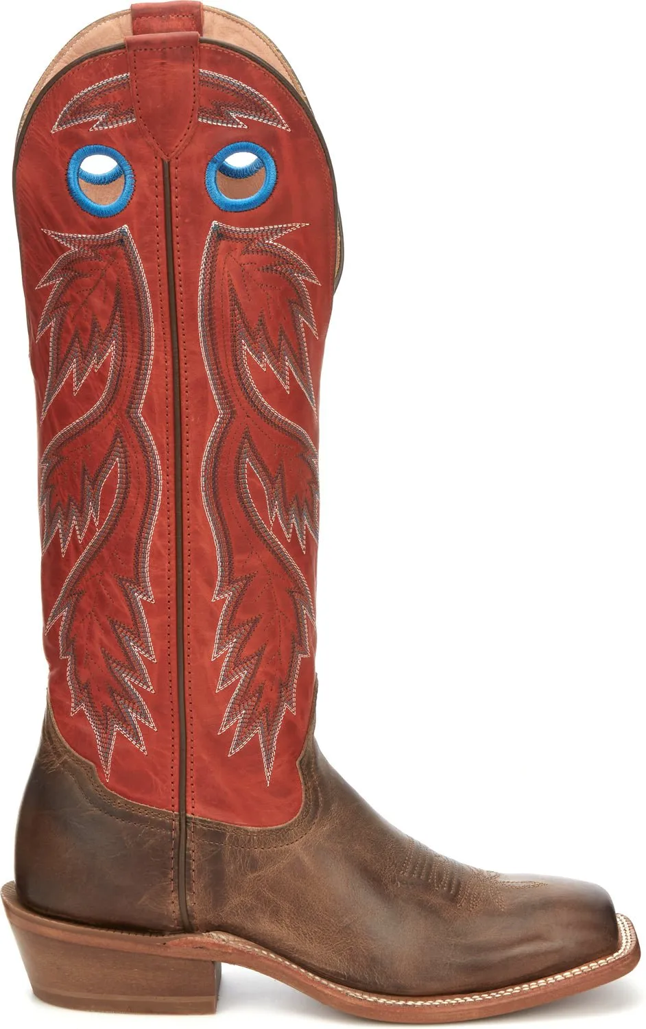 Tony Lama 17in Buckaroo Mens Fire Orange Colburn Leather Cowboy Boots