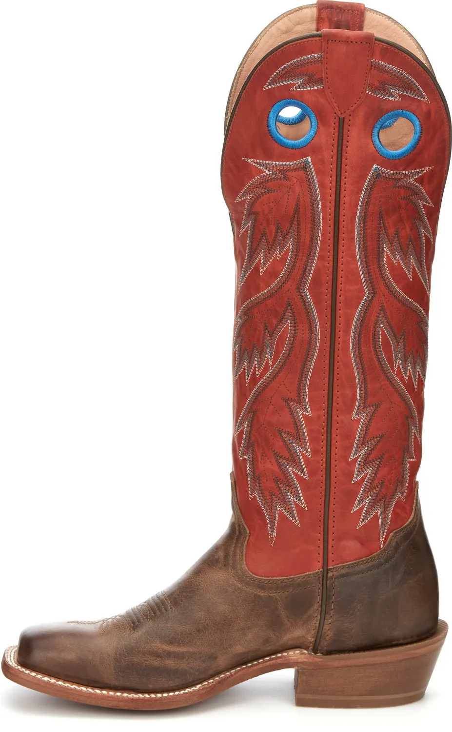 Tony Lama 17in Buckaroo Mens Fire Orange Colburn Leather Cowboy Boots