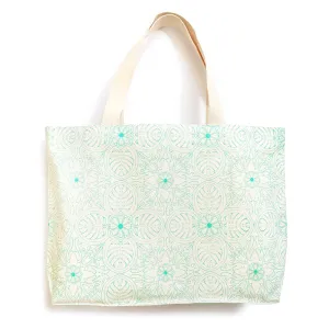 Tropical Leaf Carry All Shopping Bag (Jade)