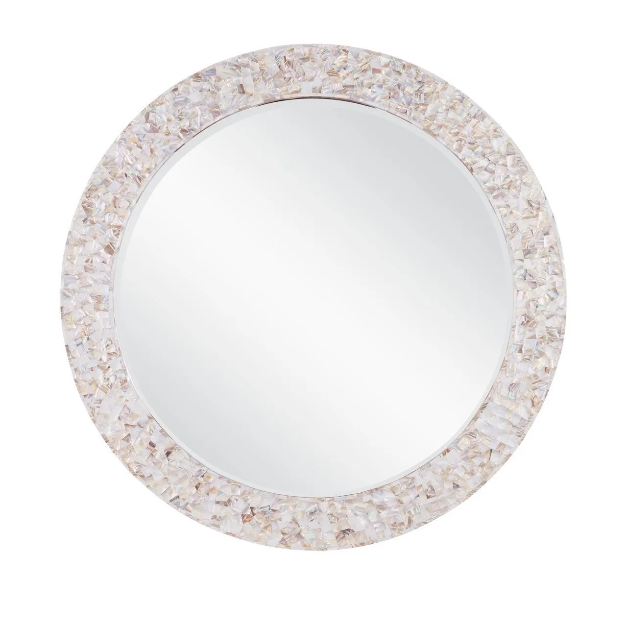 Uma Mother of Pearl Round Mirror