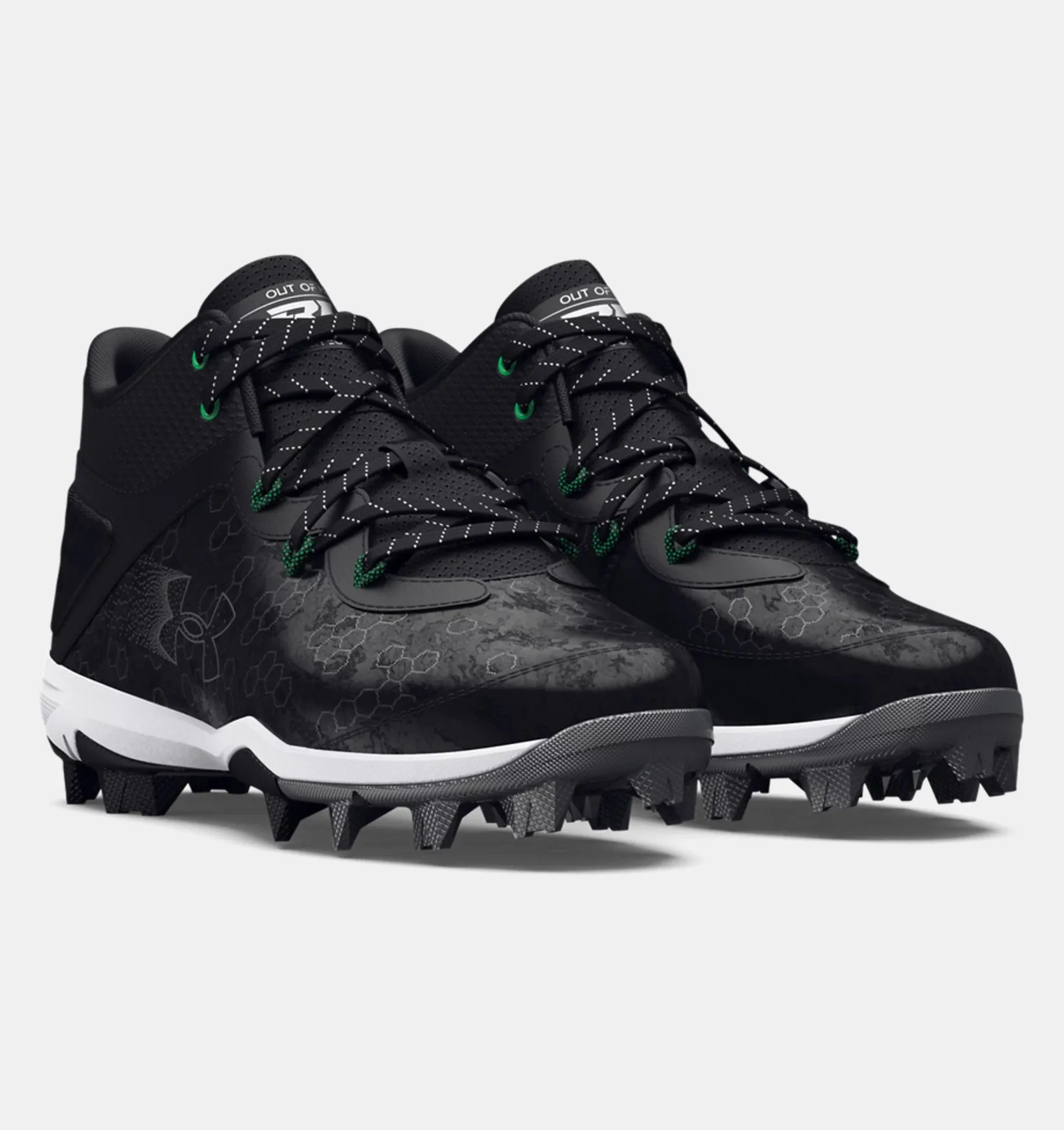 Under Armour Harper 8 Mid RM Jr. Baseball Cleats - Black