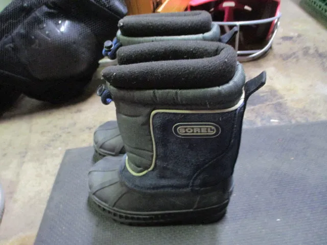 Used Kids Sorel Snow Boots Size 8 Kids