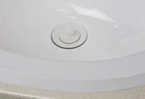 Vanity Sink Drain Assembly, White Finish