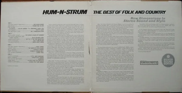 Various - Hum-N-Strum / The Best Of Folk And Country (2xLP, Comp, Ltd) (VG )