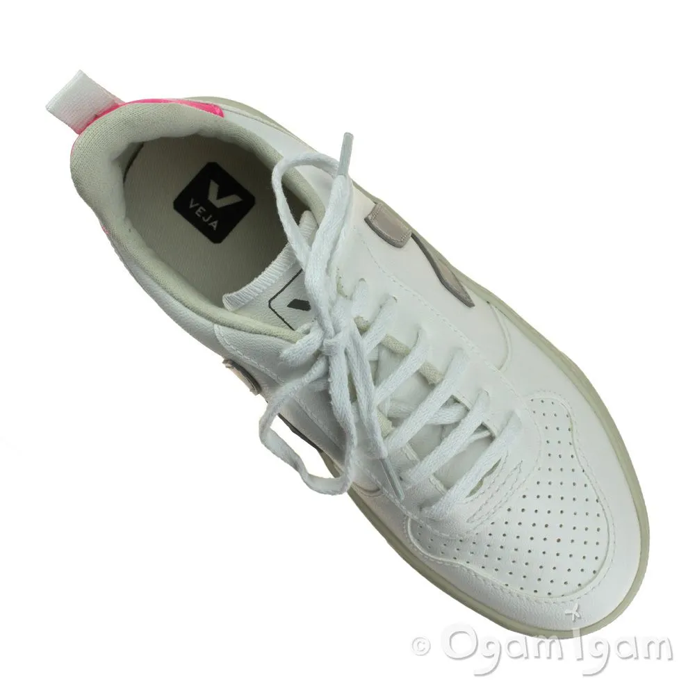 Veja V-10 Lace Girls White Oxford Grey Sari Sneaker Shoe