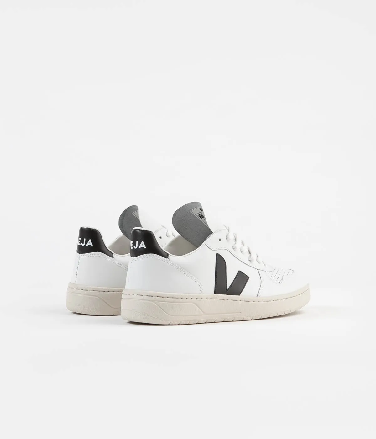 Veja V-10 Leather Shoes - Extra White / Black