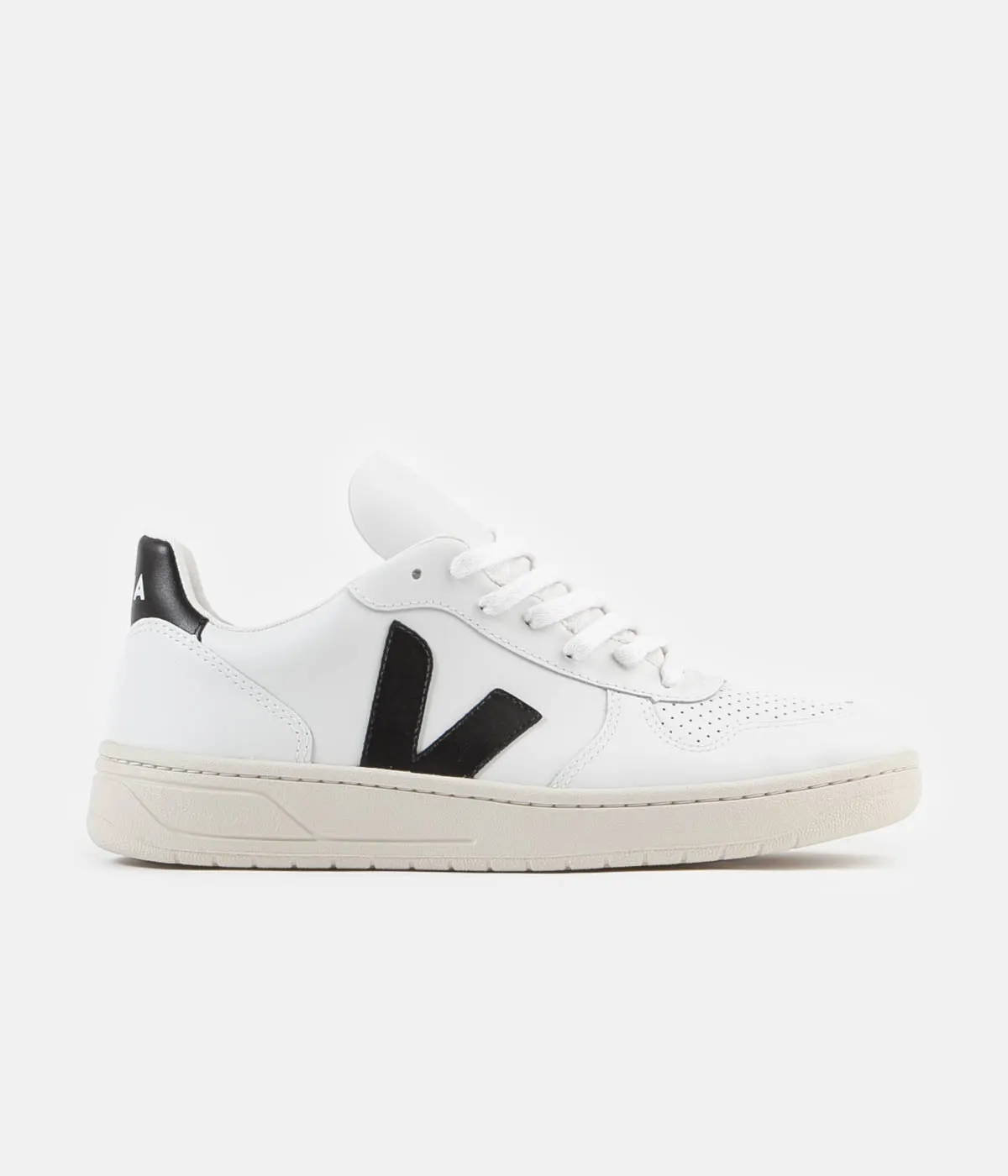 Veja V-10 Leather Shoes - Extra White / Black