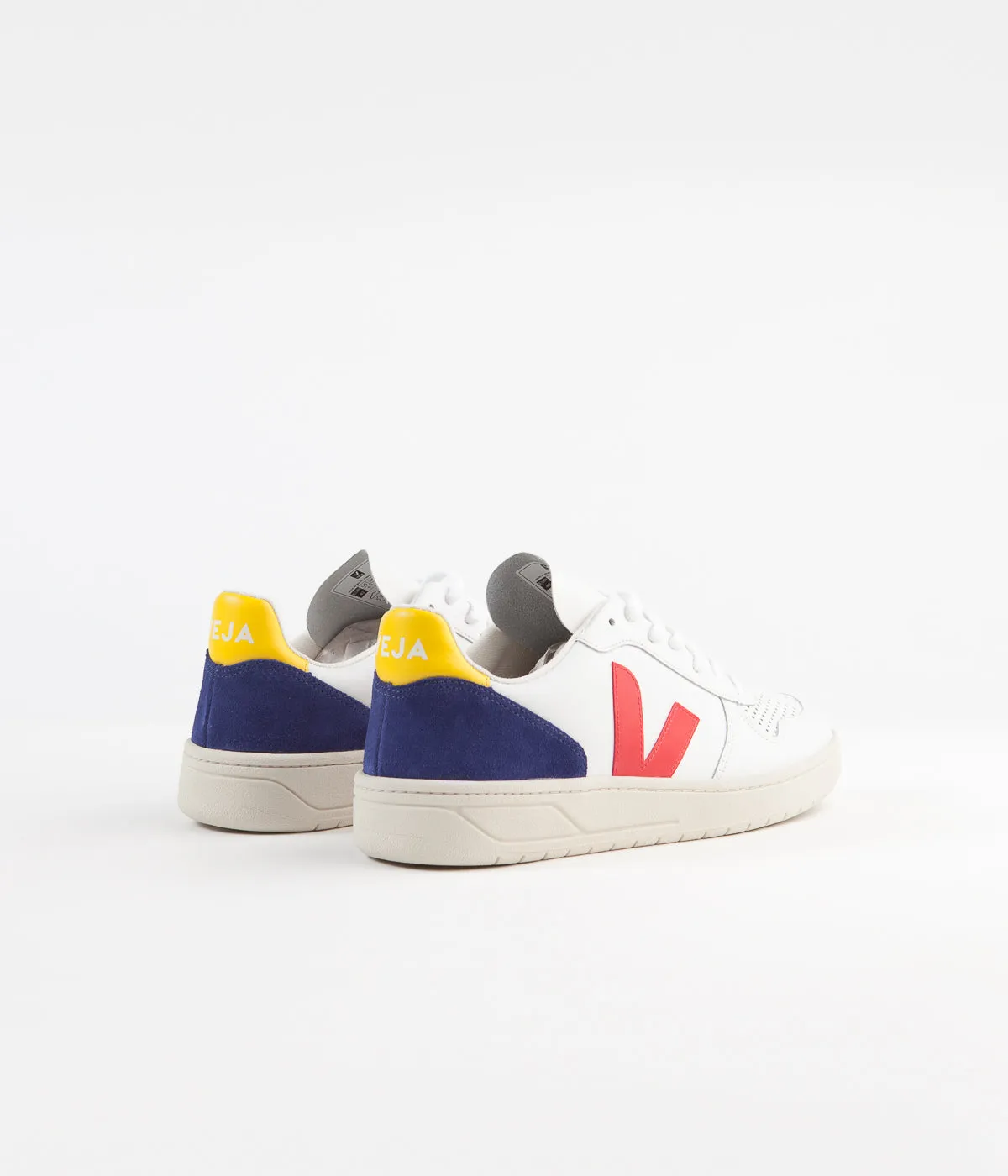 Veja V-10 Leather Shoes - Extra White / Pekin / Cobalt / Tonic