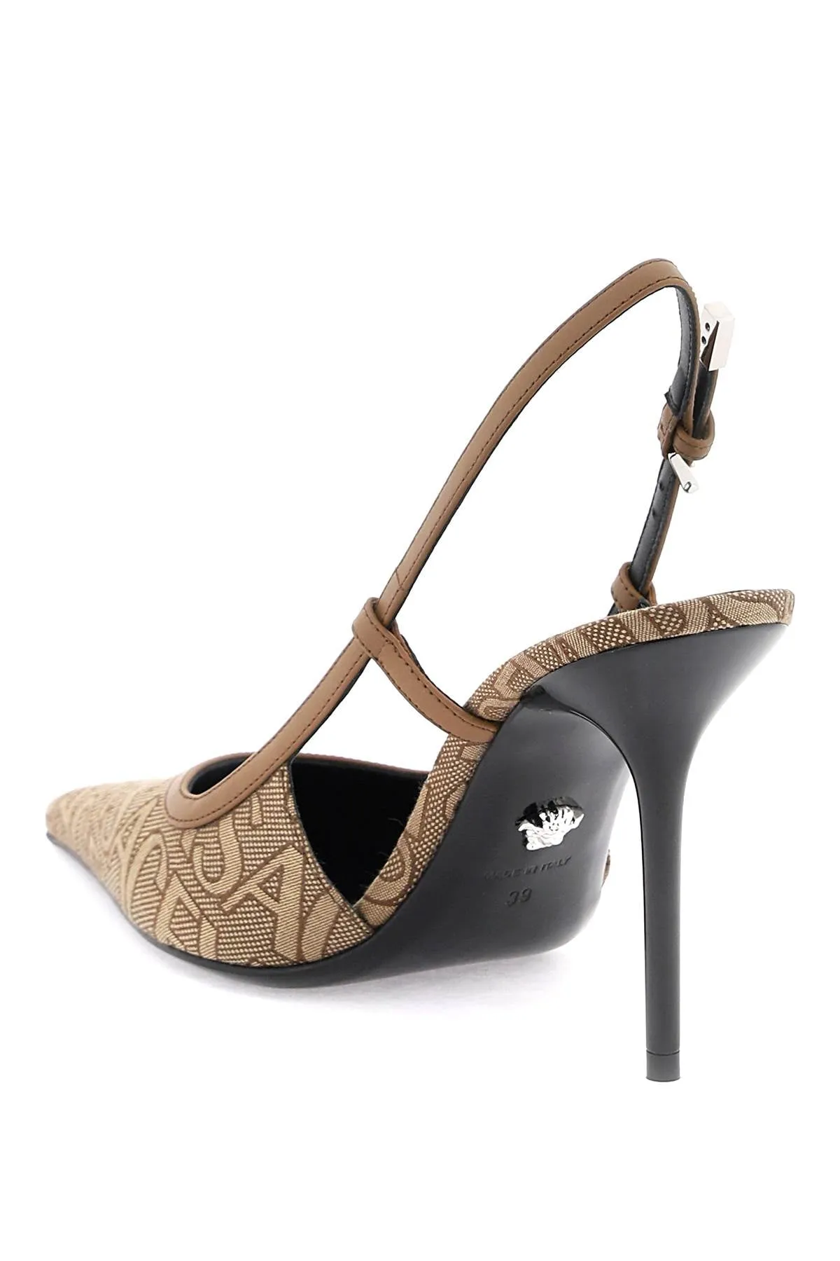 Versace 'versace allover' slingback pumps