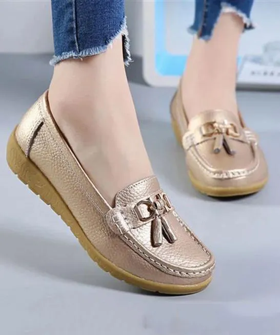 White Casual Splicing Comfortable Loafer Shoes UU006