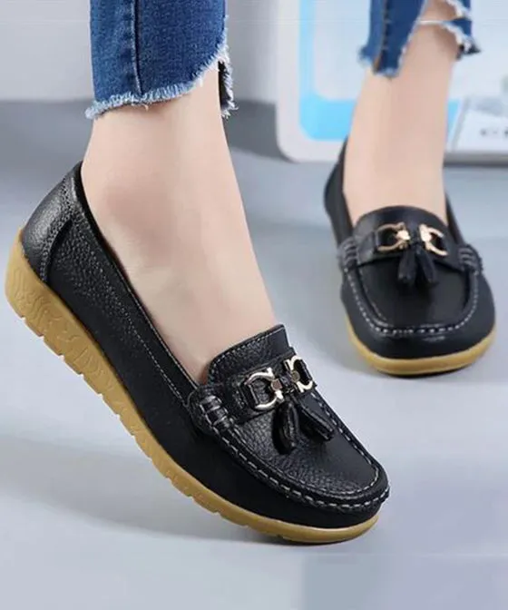 White Casual Splicing Comfortable Loafer Shoes UU006