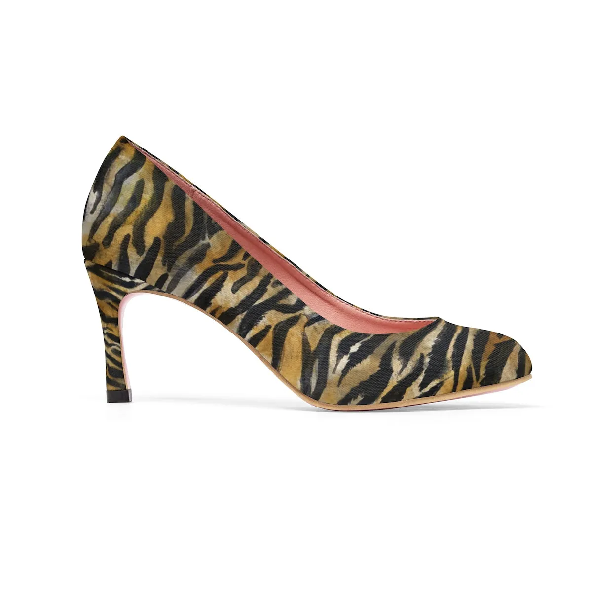 Wild Bengal Tiger Stripe Designer Women's 3" High Heels Pumps Shoes (US Size 5-11)