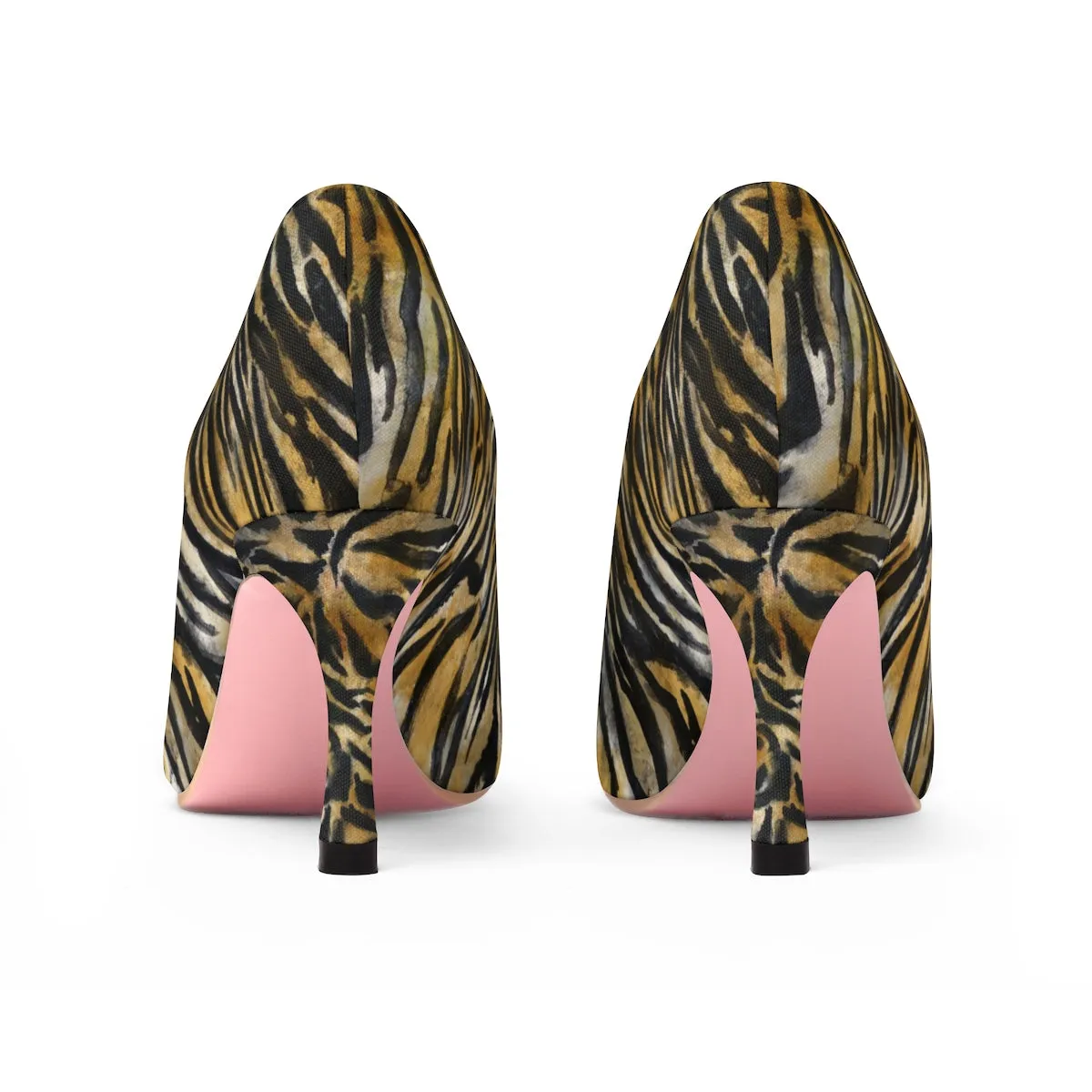 Wild Bengal Tiger Stripe Designer Women's 3" High Heels Pumps Shoes (US Size 5-11)