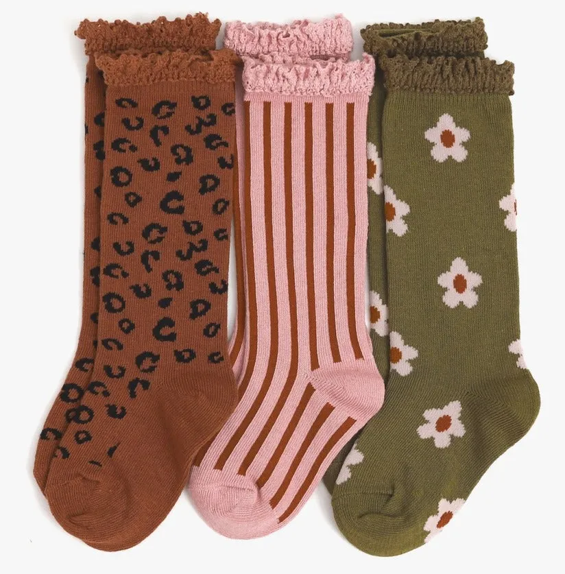 Wild Child Knee High Sock 3-Pack || Little Stocking Co