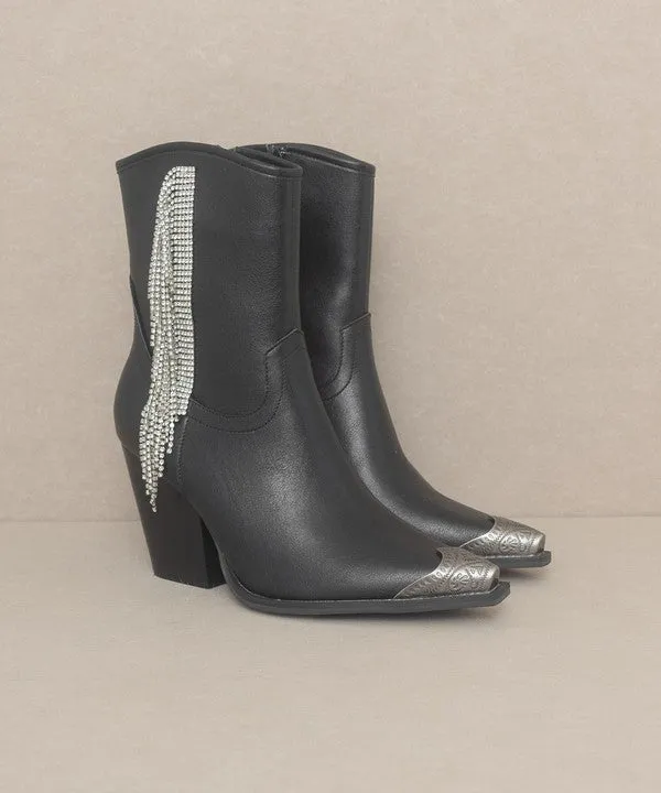 Wild One Rhinestone Fringe Cowboy Boots