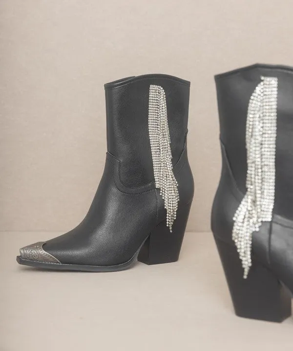 Wild One Rhinestone Fringe Cowboy Boots